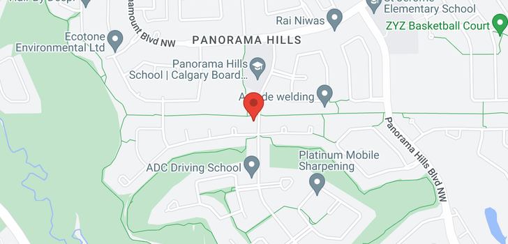 map of 1013 PANORAMA HILLS DR NW